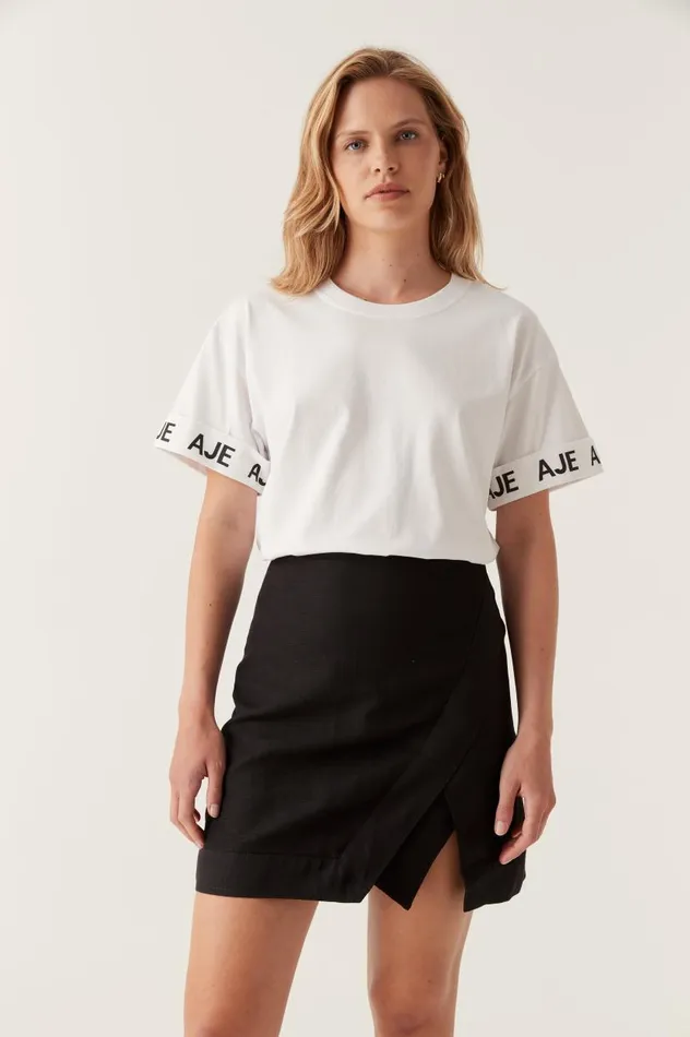 Aje Tees Theory Oversized Tee White 8211 Women