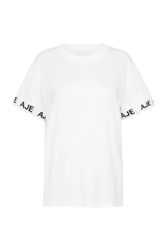 Aje Tees Theory Oversized Tee White 8211 Women Aje Tees Theory Oversized Tee White 8211 Women