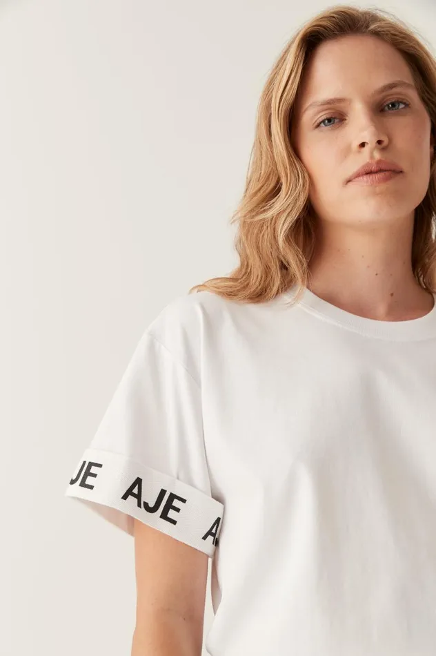 Aje Tees Theory Oversized Tee White 8211 Women Aje Tees Theory Oversized Tee White 8211 Women