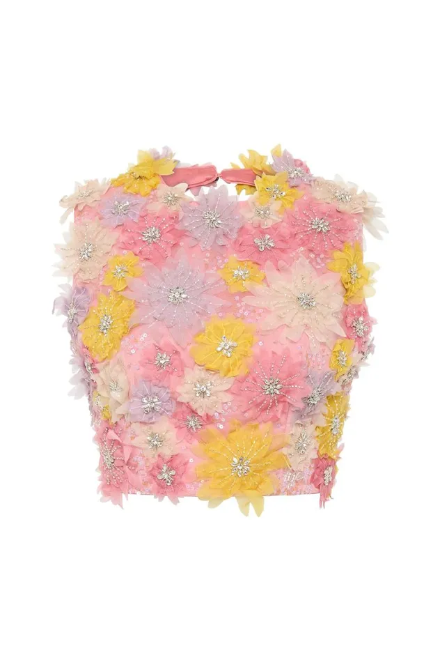 Aje Tops Blossom Flower Shell Top Gilded Garden 8211 Women Aje Tops Blossom Flower Shell Top Gilded Garden 8211 Women