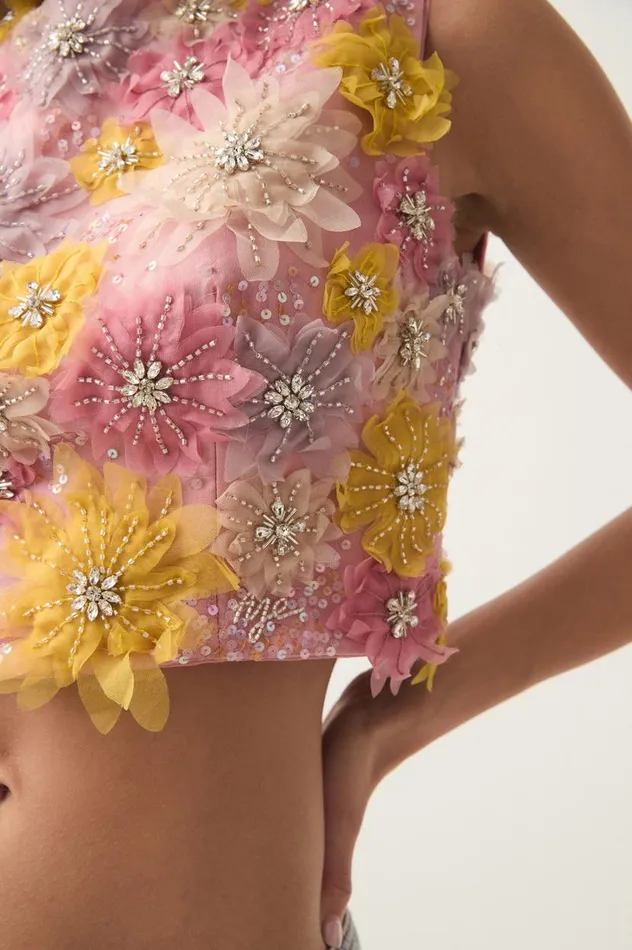 Aje Tops Blossom Flower Shell Top Gilded Garden 8211 Women Aje Tops Blossom Flower Shell Top Gilded Garden 8211 Women