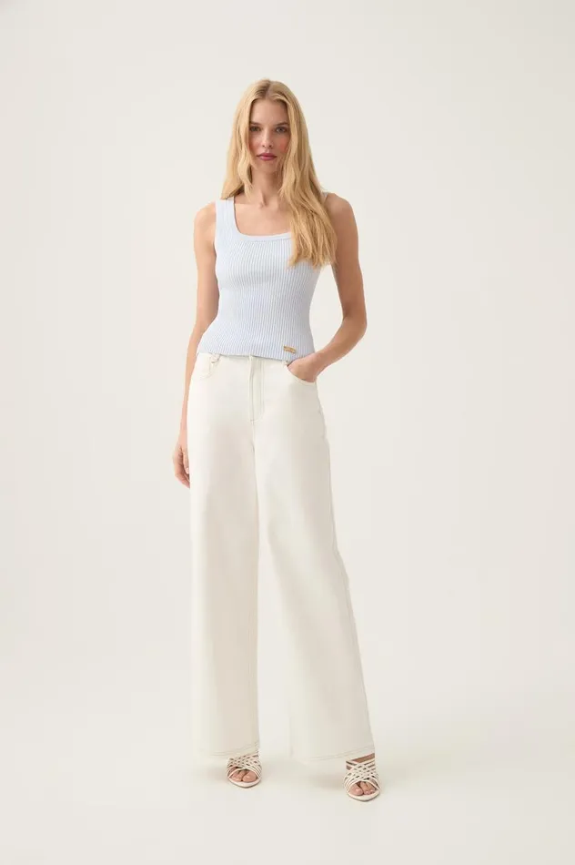 Aje Tops Bronte Knit Tank Soft Sky 8211 Women