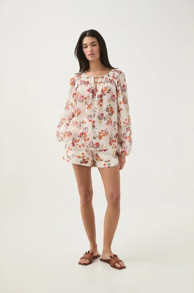 Aje Tops Cyma Blouse Flora Natura 8211 Women Aje Tops Cyma Blouse Flora Natura 8211 Women