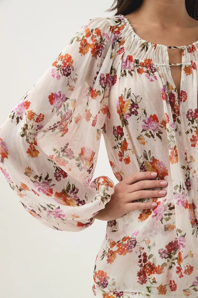 Aje Tops Cyma Blouse Flora Natura 8211 Women Aje Tops Cyma Blouse Flora Natura 8211 Women