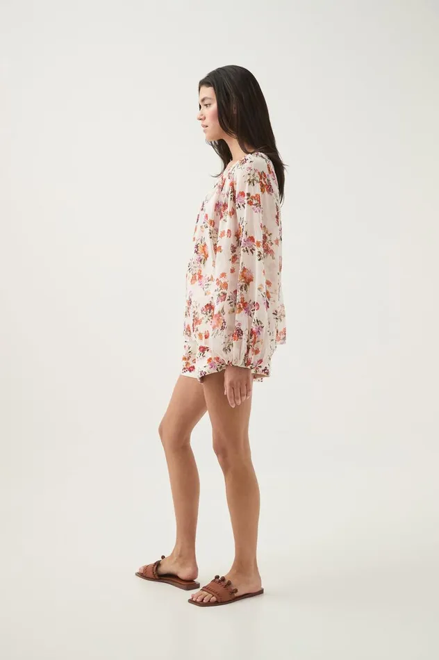 Aje Tops Cyma Blouse Flora Natura 8211 Women Aje Tops Cyma Blouse Flora Natura 8211 Women