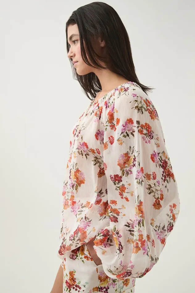 Aje Tops Cyma Blouse Flora Natura 8211 Women Aje Tops Cyma Blouse Flora Natura 8211 Women