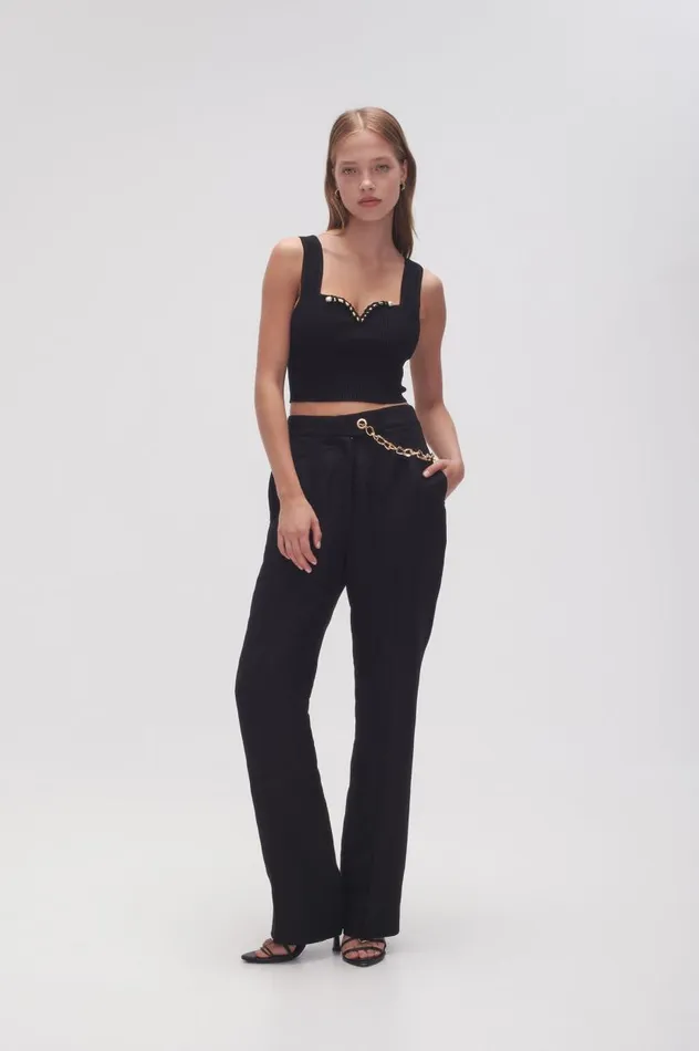 Aje Tops Goldfoil Metal Bar Bodice Black 8211 Women Aje Tops Goldfoil Metal Bar Bodice Black 8211 Women