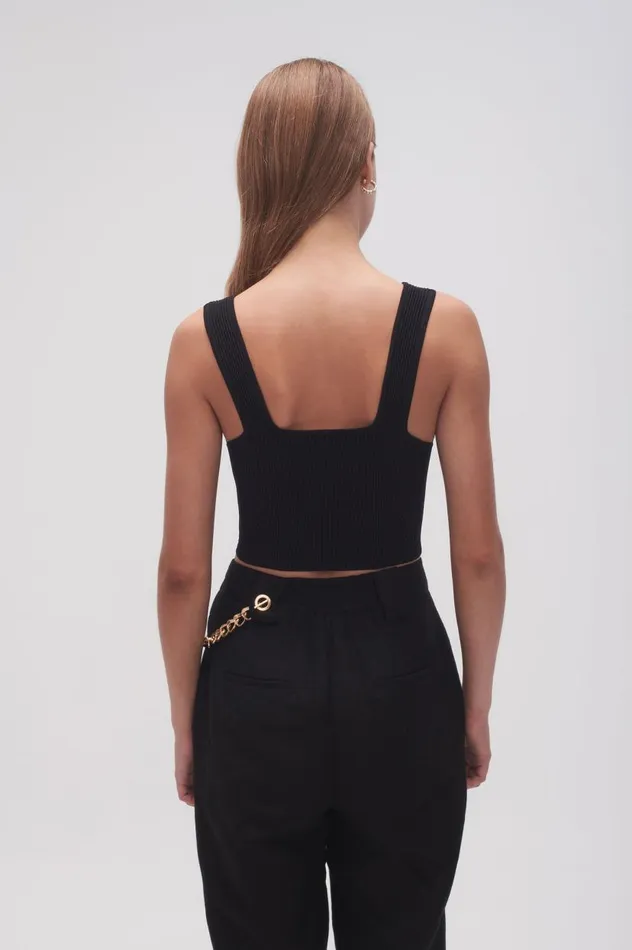 Aje Tops Goldfoil Metal Bar Bodice Black 8211 Women Aje Tops Goldfoil Metal Bar Bodice Black 8211 Women