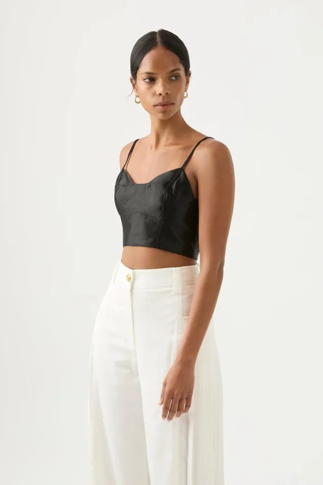 Aje Tops Rowena Panelled Bralette Black 8211 Women