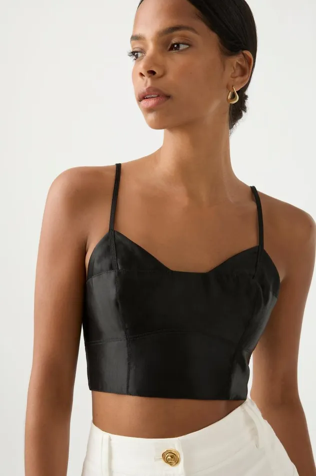 Aje Tops Rowena Panelled Bralette Black 8211 Women