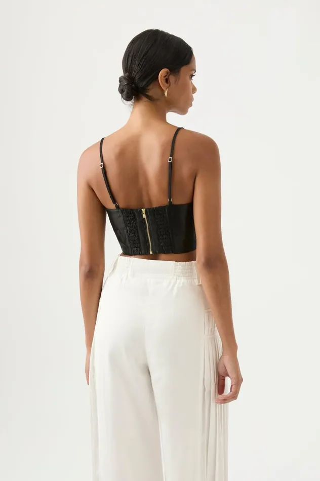 Aje Tops Rowena Panelled Bralette Black 8211 Women