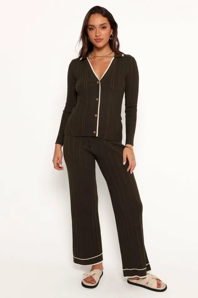 Alondra Knit Pant Olive Women Loungewear Petal and Pup