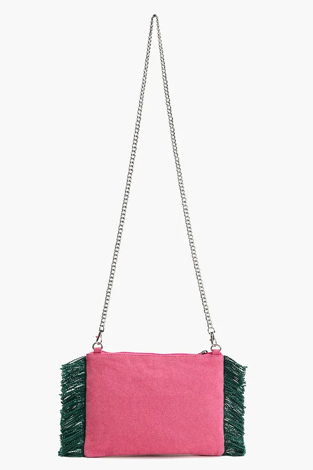 America and Beyond Clutches Women Pink Flutter Oasis Clutch Bag