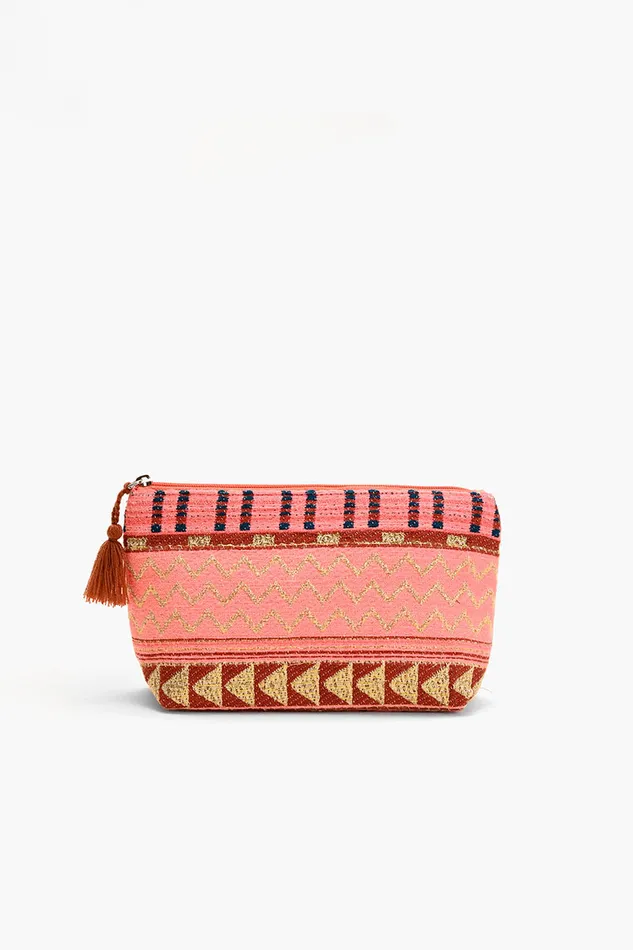 America and Beyond Make Up Bags Women Mexican Striped Spring MakeUp Bags
