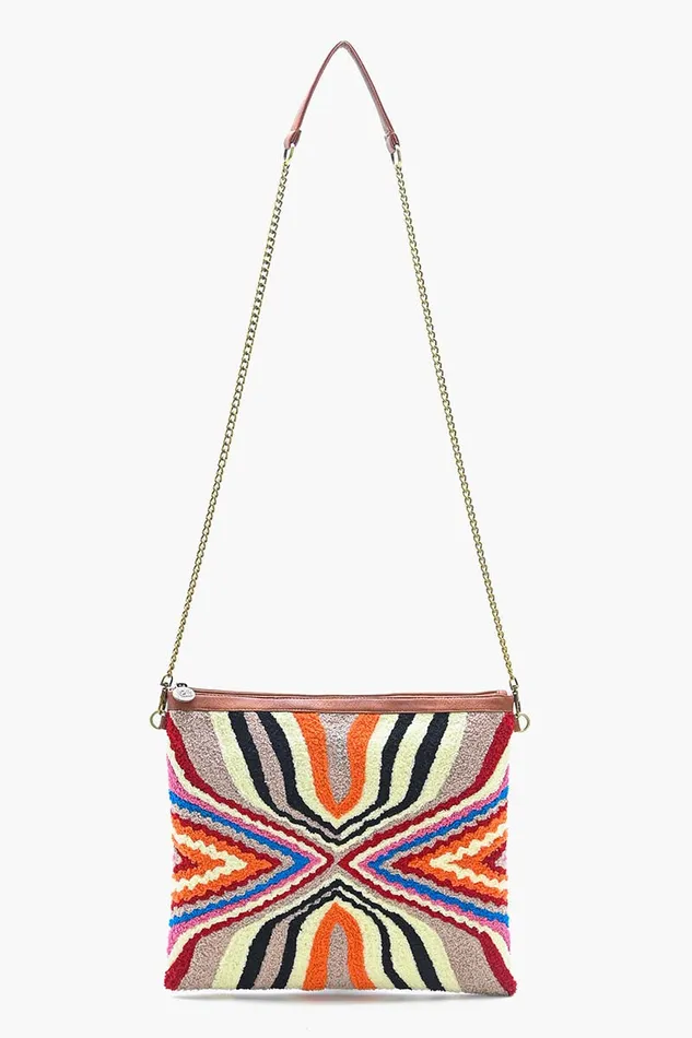 America and Beyond Mexican Illusion Hand Tufted Clutch Women Clutches