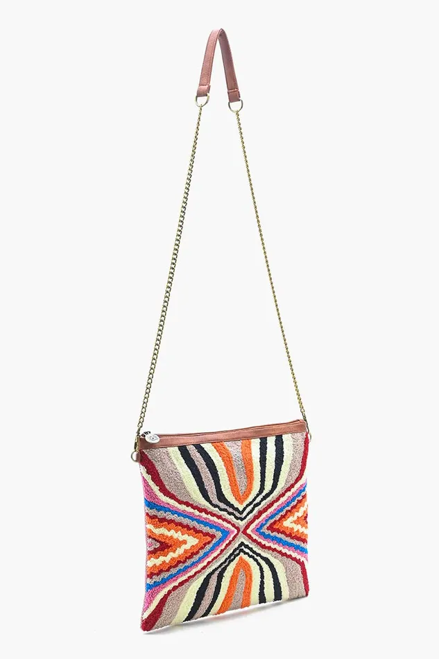 America and Beyond Mexican Illusion Hand Tufted Clutch Women Clutches