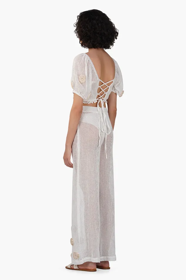 America and Beyond Pants Women Blanca Sheer Pant