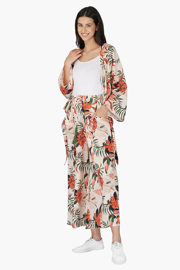 America and Beyond Pants Women Tropical Sunset Lounge Pants