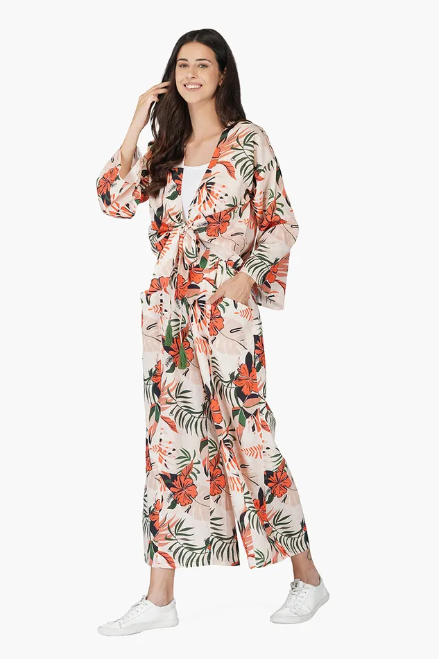 America and Beyond Pants Women Tropical Sunset Lounge Pants