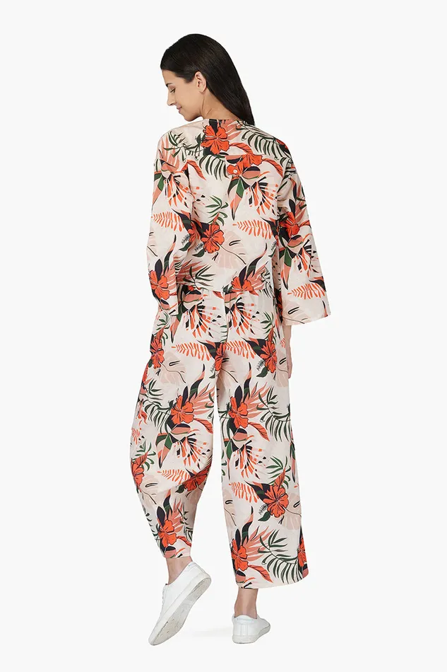 America and Beyond Pants Women Tropical Sunset Lounge Pants