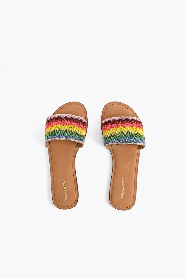 America and Beyond Sandals Women Field of Dreams Beaded Slide Sandals America and Beyond Sandals Women Field of Dreams Beaded Slide Sandals