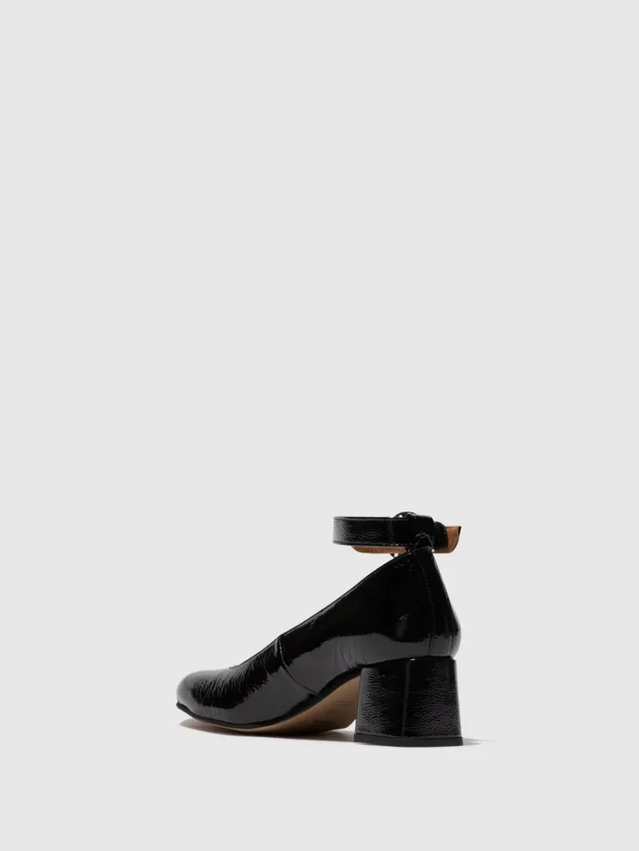 Ankle Strap Shoes SAZI082FLY BLACK Women Fly London Shoes