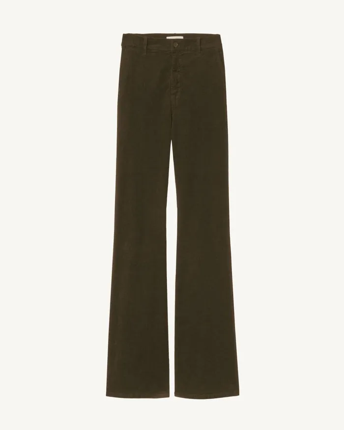ANNA CORDUROY PANT Cigar Brown Women Nili Lotan Pants and Shorts