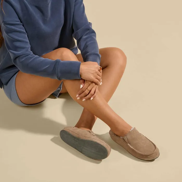 Arch Support Women Olukai Nohea Leather Slippers 8211 Tan