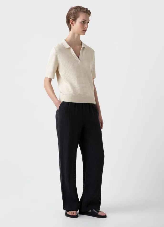 Archive Knit Polo Ecru Women SUNSPEL Tshirts and Tops
