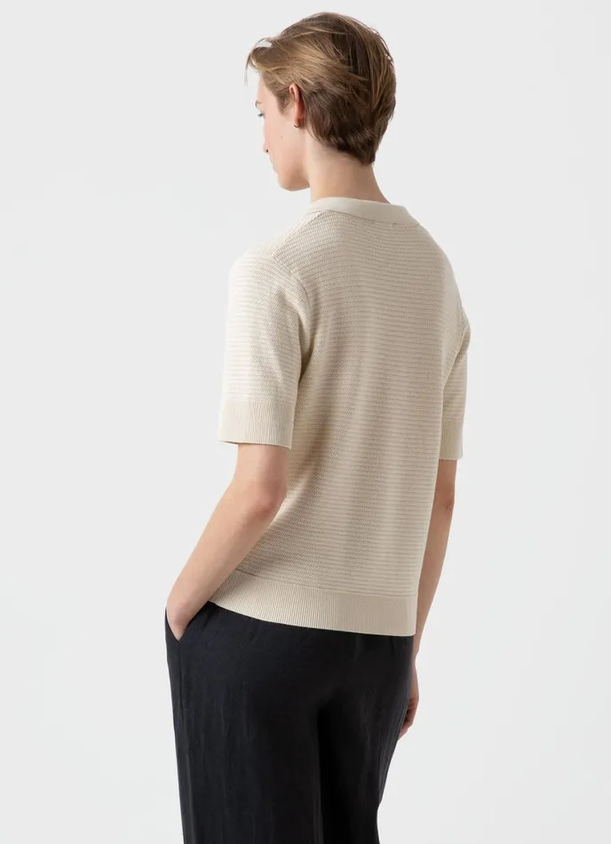 Archive Knit Polo Ecru Women SUNSPEL Tshirts and Tops