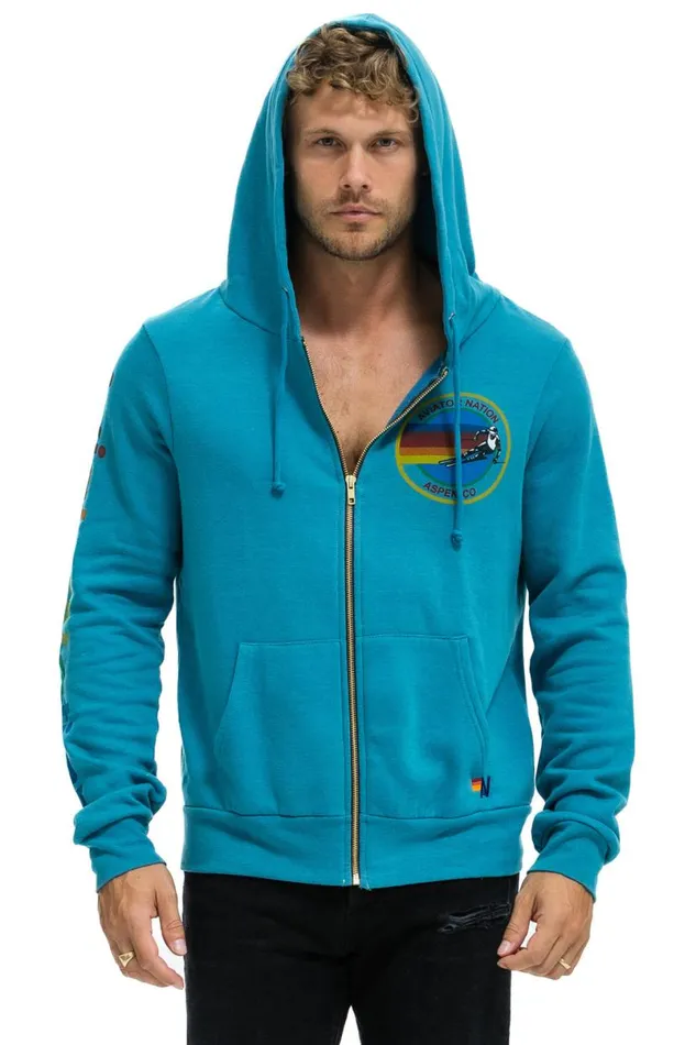 Aspen Hoodie 8211 Teal WomenMen Aviator Nation Hoodies