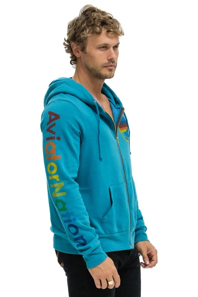 Aspen Hoodie 8211 Teal WomenMen Aviator Nation Hoodies