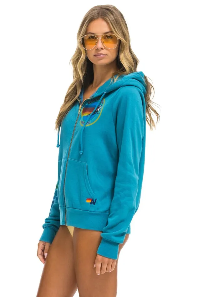 Aspen Hoodie 8211 Teal WomenMen Aviator Nation Hoodies