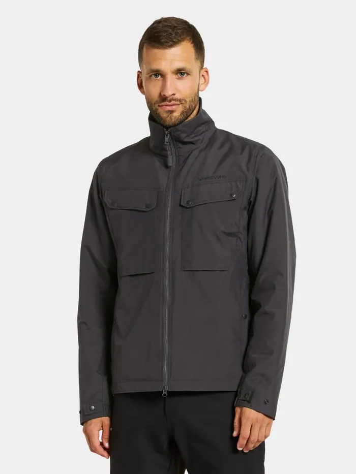August Jacket Black Men Didriksons Spring Jackets