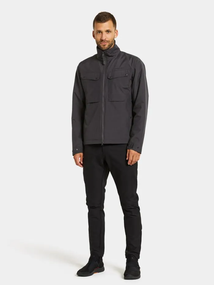 August Jacket Black Men Didriksons Spring Jackets