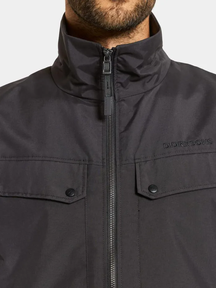 August Jacket Black Men Didriksons Spring Jackets