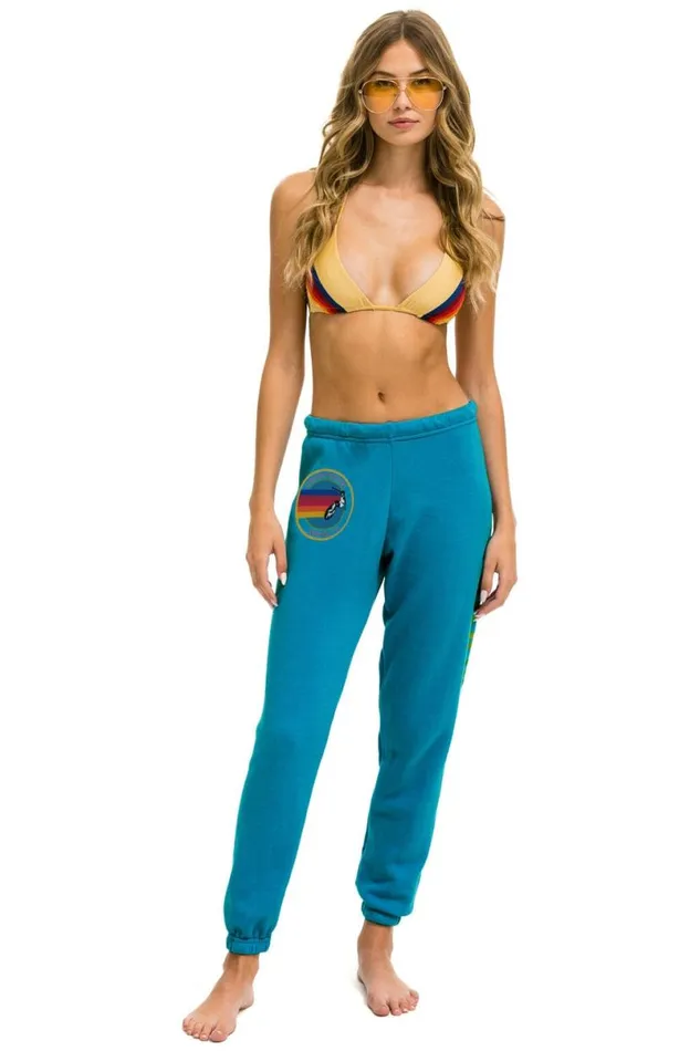 Austin Sweatpants 8211 Teal Women Aviator Nation Sweatpants