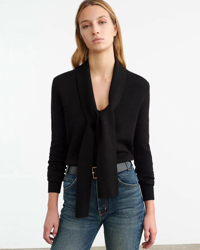 AYLA SWEATER Black Women Nili Lotan Knits and Sweaters