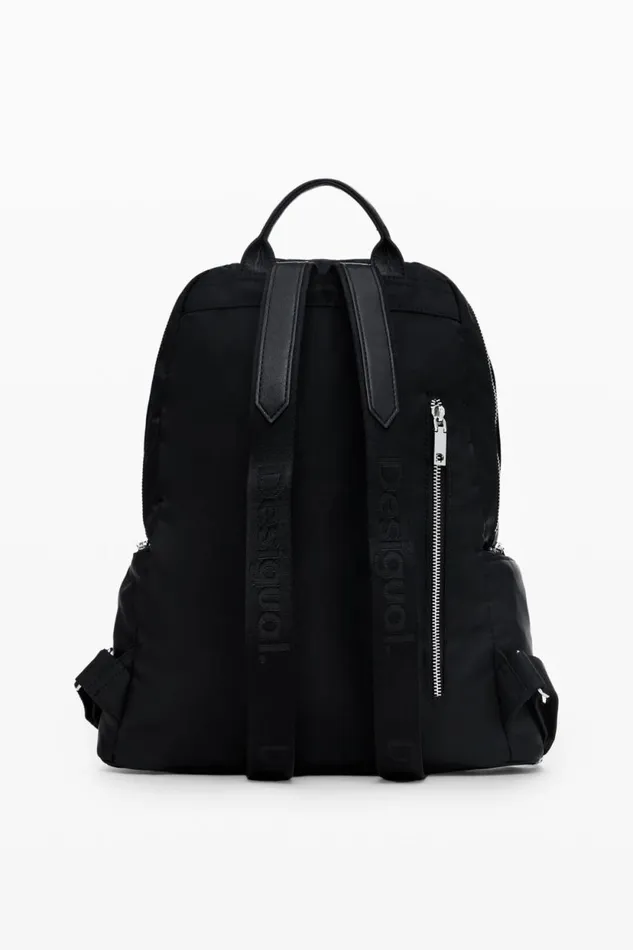 Backpacks Women Desigual Medium Backpack With Multiple Pockets Black