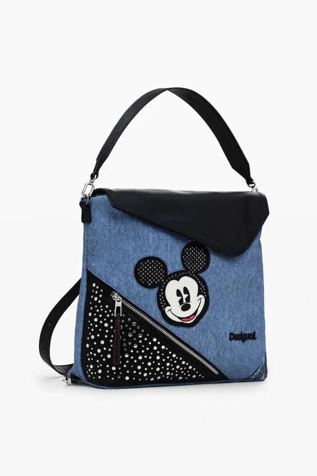 Backpacks Women Desigual Mickey L Denim Backpack Blue