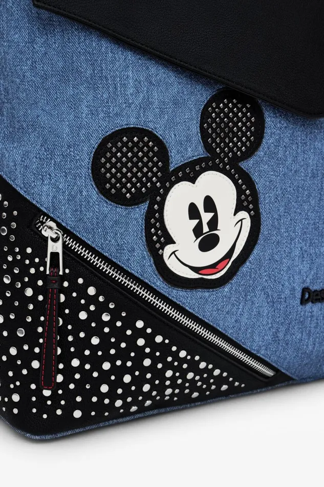 Backpacks Women Desigual Mickey L Denim Backpack Blue