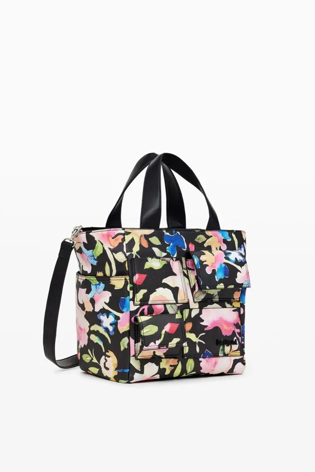 Bags Women Desigual Floral Shoulder Bag Materialfinishes