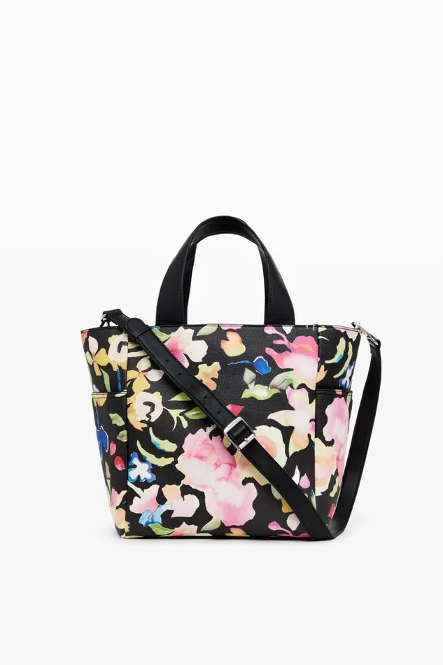 Bags Women Desigual Floral Shoulder Bag Materialfinishes