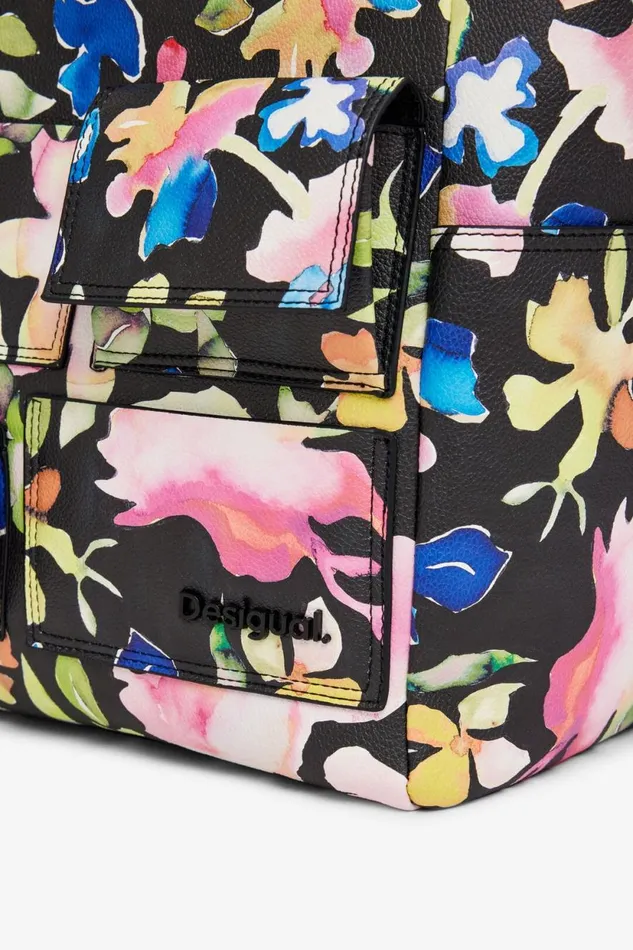 Bags Women Desigual Floral Shoulder Bag Materialfinishes