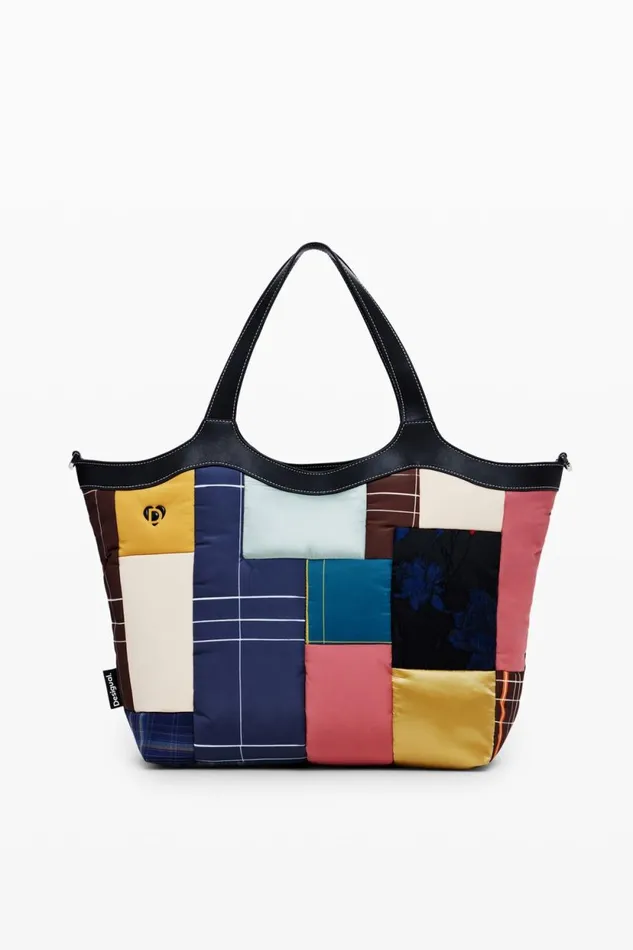 Bags Women Desigual Geometric Handle Bag Materialfinishes