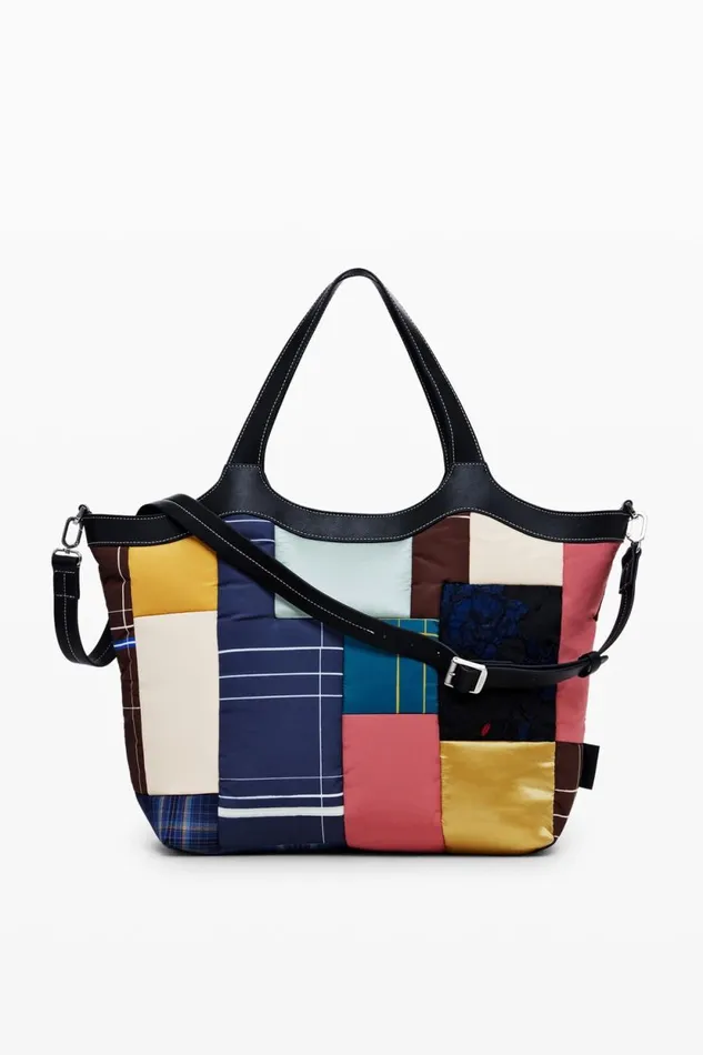 Bags Women Desigual Geometric Handle Bag Materialfinishes