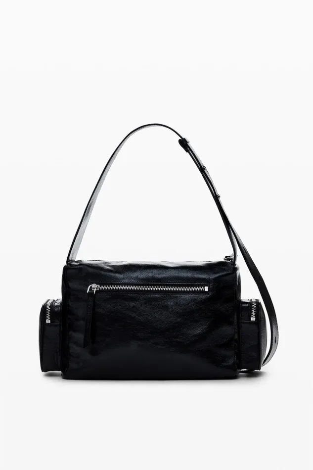 Bags Women Desigual M Leather Pockets Bag Black