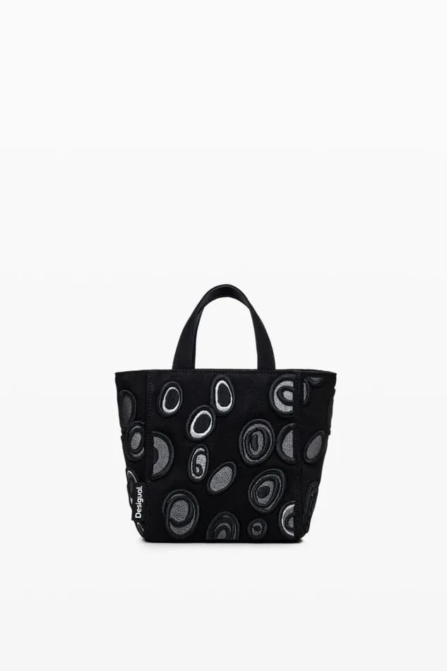 Bags Women Desigual Nylon Bag With Circles Black