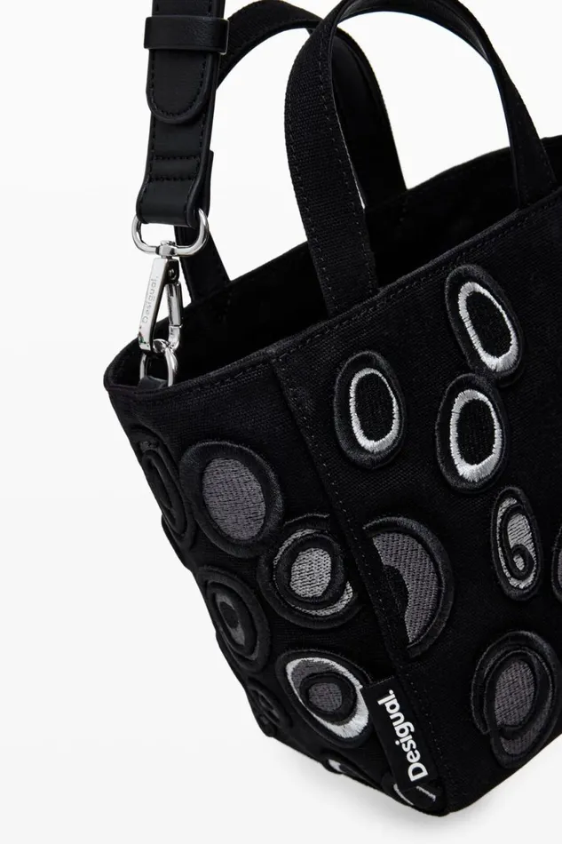 Bags Women Desigual Nylon Bag With Circles Black