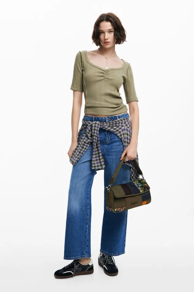 Bags Women Desigual Patchwork Handbag Green